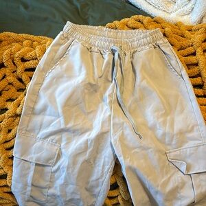 Thin grey cargo pants